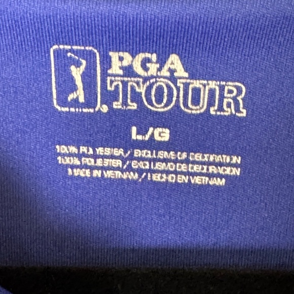 PGA Tour Men’s Golf Polo Blue Black | Golfcore Performance Sportcore Preppy - Picture 4 of 10